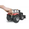 Žaislinis traktorius BRUDER Massey Ferguson 7624 su priekiniu krautuvu, raudonos spalvos, nuo 3 metų amžiaus