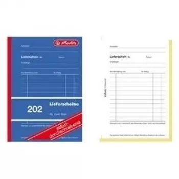 Pristatymo pažyma su kvitu HERLITZ Formular Book 201, bespalviai lapai, iš anksto atspausdinti laukai