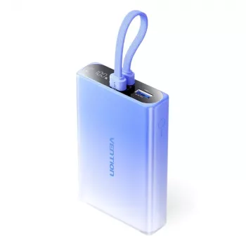 Išorinė baterija Vention FHZL0 10000 mAh — 1×USB-A, 1×USB-C, 3 A, mėlyna