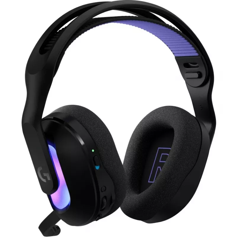 Logitech G G522 LIGHTSPEED belaidės žaidimų ausinės su LIGHTSYNC RGB apšvietimu ir pažangiu sinchronizuotu garsu, trijų režimų jungtys