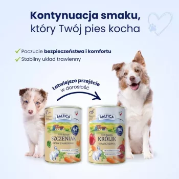 BALTICA regioniniai skoniai šuniukui triušiena su morkomis - šlapias šunų maistas - 400 g