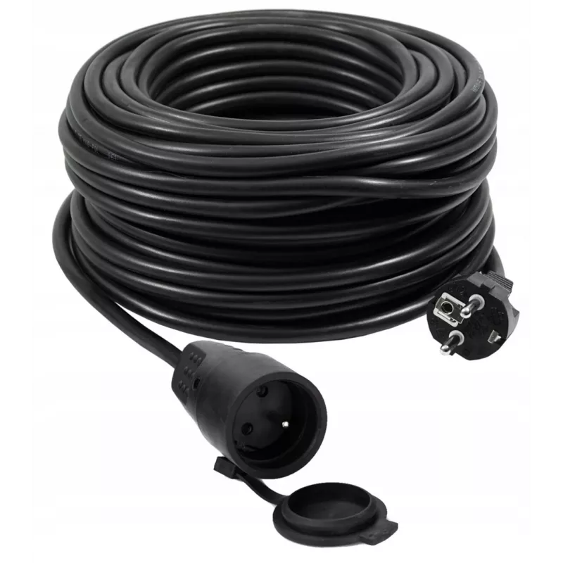 VERTEX PZO50M susukamas ilginamasis kabelis 50 m 3x2,5 mm juodas