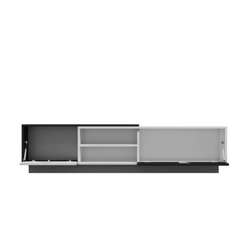 Cama TV spintelė SIGMA1 180 baltas/juodas blizgus