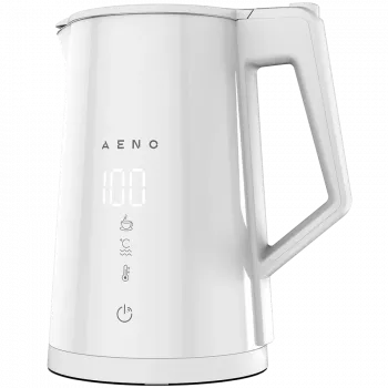 AENO elektrinis virdulys EK8S Smart: 1850-2200W, 1,7 l, Strix, dvigubos sienelės, temperatūros valdymas, palaikymo šiltai funkcija, valdymas per Wi-Fi, LED ekranas, neįkaitantis korpusas, automatinis išsijungimas