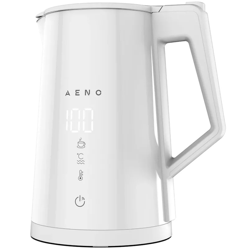 AENO elektrinis virdulys EK8S Smart: 1850-2200W, 1,7 l, Strix, dvigubos sienelės, temperatūros valdymas, palaikymo šiltai funkcija, valdymas per Wi-Fi, LED ekranas, neįkaitantis korpusas, automatinis išsijungimas