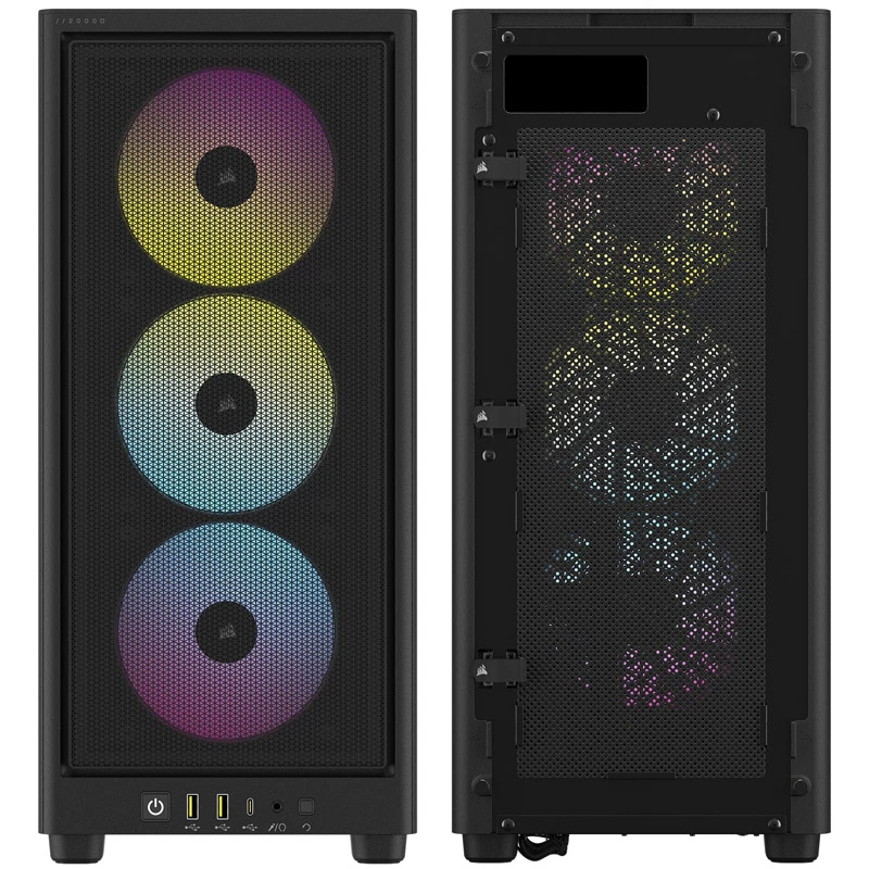 Corsair RGB AIRFLOW PC korpusas 2000D Juoda Mini-ITX maitinimo šaltinis neįtrauktas SFX