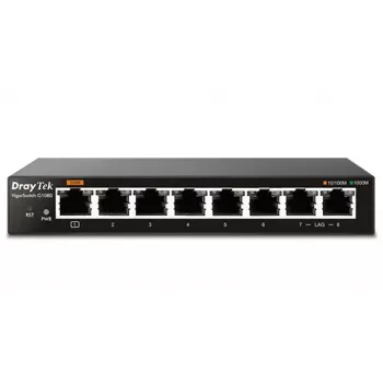 Nevaldomas L2 gigabitinio eterneto komutatorius Draytek VigorSwitch G1080, juodas