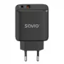 Lauko kroviklis SAVIO LA-06/B USB Type-C 30W Power Delivery 1x USB-C Juoda, 5–20V, 3A/9V, 3A/5V, 3A/12V, 2.1A