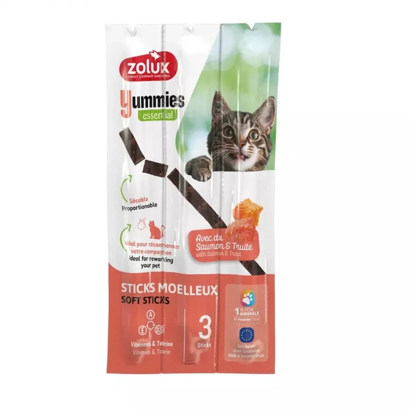 ZOLUX Yummies lašiša su upėtakiu – skanėstai katėms – 3x5g