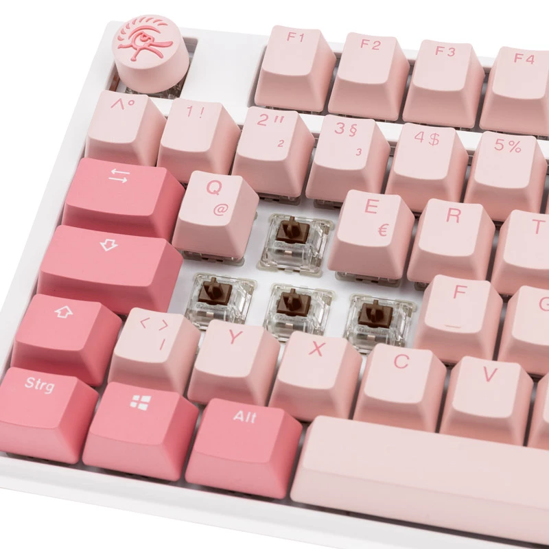 Ducky One 3 TKL žaidimų klaviatūra USB QWERTZ vokiška rožinė