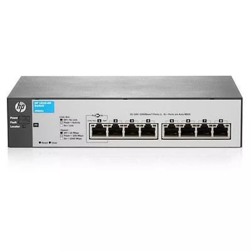 Jungiklis Hewlett Packard Enterprise 1810-8G — 8 prievadų Gigabit Ethernet nevaldomas