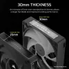 Corsair iCUE LINK RX120 MAX ARGB 120 mm korpuso ventiliatoriai, 3 vnt. rinkinys, juodi
