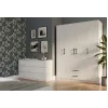 Topeshop ROMANA 160 BIEL KPLB bedroom wardrobe/closet 11 shelves 4 durelės(s) baltas