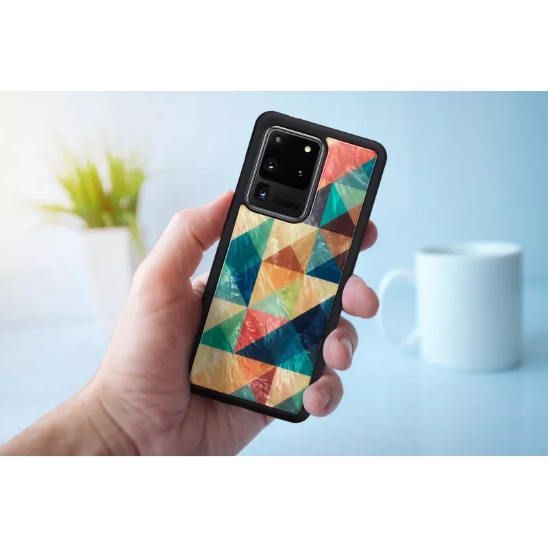 Apsauginis telefono dėklas iKins Samsung Galaxy S20 Ultra, mozaikinė juoda