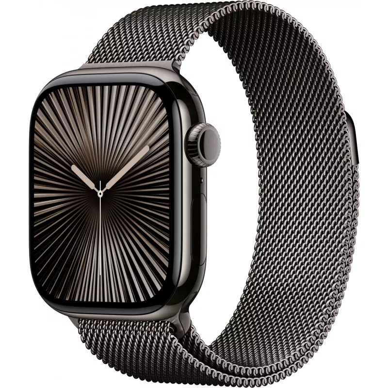 APPLE Watch Series 10 GPS + Cellular 42mm šiferio titano korpusas su šiferio Milanese Loop apyranke