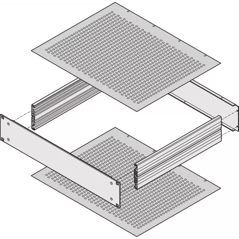 SCHROFF COVER PLATE 220D PERFORATED - colour (30860510)