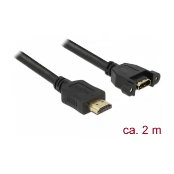 HDMI kabelis DeLOCK 85464 2m HDMI Type A Standard Juoda