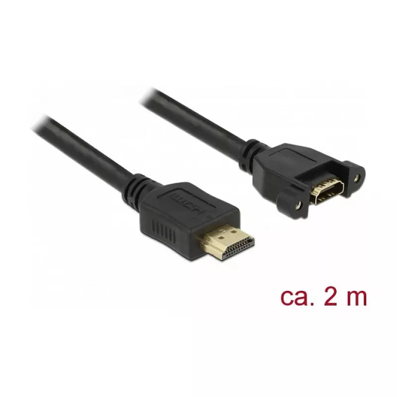 HDMI kabelis DeLOCK 85464 2m HDMI Type A Standard Juoda