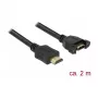 HDMI kabelis DeLOCK 85464 2m HDMI Type A Standard Juoda
