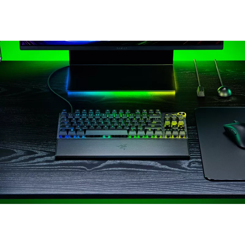 Razer Huntsman V3 Pro Tenkeyless 8KHz | Žaidimų klaviatūra | Laidinė | JAV | Juoda | USB Type-C | Razer Analog Optical Switch Gen-2