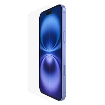 Ekrano apsauga Belkin ScreenForce, skirta iPhone 16 Plus, antibakterinis grūdintas stiklas