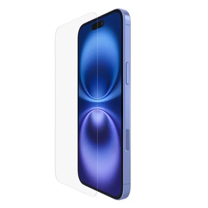 Ekrano apsauga Belkin ScreenForce, skirta iPhone 16 Plus, antibakterinis grūdintas stiklas