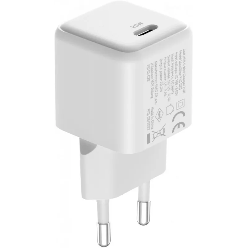 USB‑C sieninis įkroviklis YENKEE YAC G20 20W 3A Power Delivery