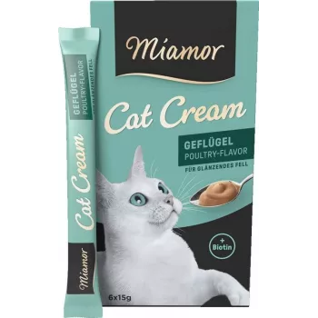 MIAMOR Cat Cream Poultry - kačių skanėstai - 6x15g