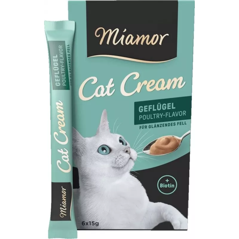 MIAMOR Cat Cream Poultry - kačių skanėstai - 6x15g