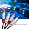 Garso kabelis Qoltec 52337 2 m 2 x RCA juodas