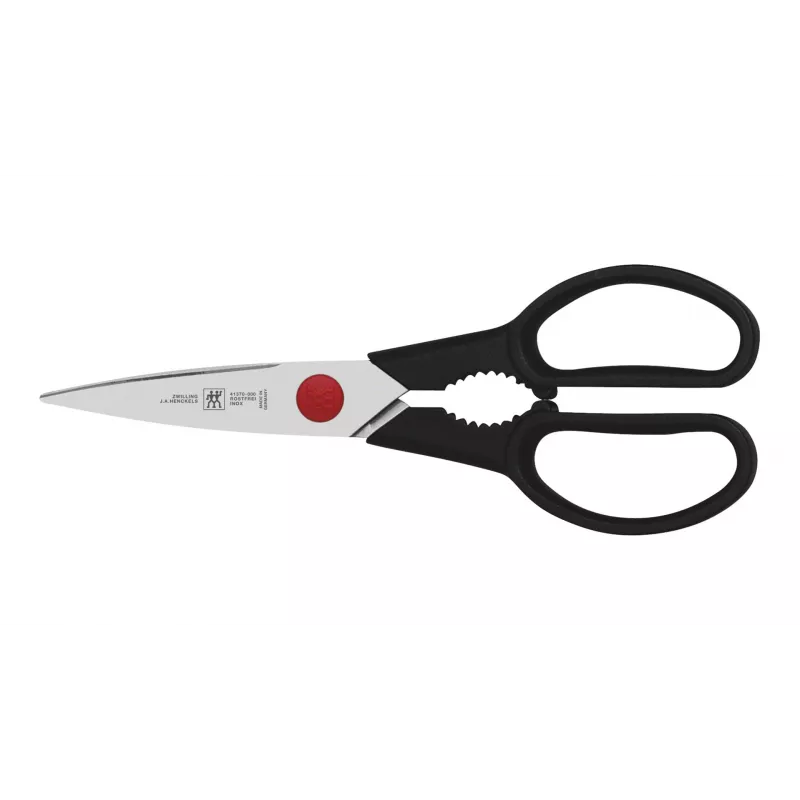 Peilių/įrankių bloko rinkinys ZWILLING 35145-000-0 — 7 dalių, nerūdijančio plieno geležtės, plastikinės rankenos, įskaitant duonos, daržovių, virėjo, pjaustymo peilius, žirklių angą