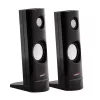 2 krypčių laidinė kompiuterio kolonėlė Audiocore AC860, 2.0 kanalai, 4 W RMS, maitinimas USB, 3,5 mm įvestis, juoda