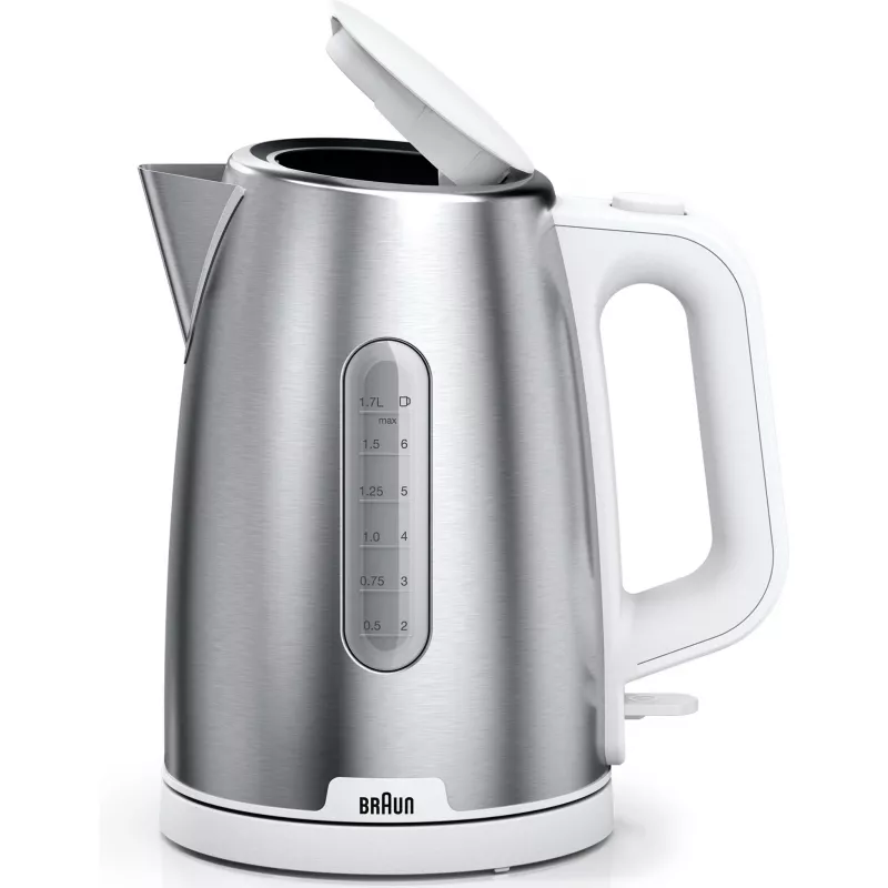 Braun WK 1500 elektrinis virdulys 1,7 L 2200 W Nerūdijantis plienas, Balta
