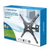 TV wall mount ESPERANZA PROTEUS for 26–70 inch (66–177.8 cm), tilt ±15°, swivel 120°, VESA 75×75–400×400, max load 55 kg, Juoda