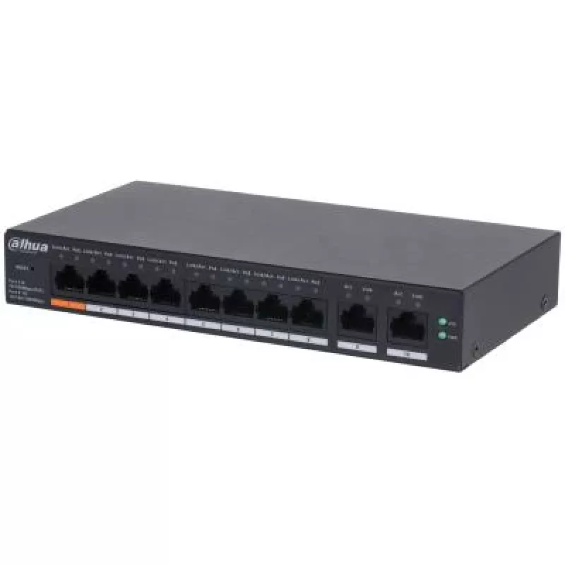 Dahua Technology DH-CS4010-8ET-60 tinklo komutatorius Valdomas L2 Fast Ethernet (10/100) maitinimas per eternetą (PoE) Juodas