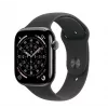 Išmanusis laikrodis „Apple Watch Series 11“ GPS + Cellular 46 mm, tamsiai pilkas titano korpusas, juodas sportinis dirželis M/L