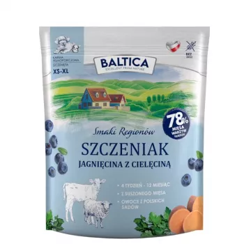 BALTICA regional flavours Junior ėriena su veršiena - sausas šunų maistas - 1kg