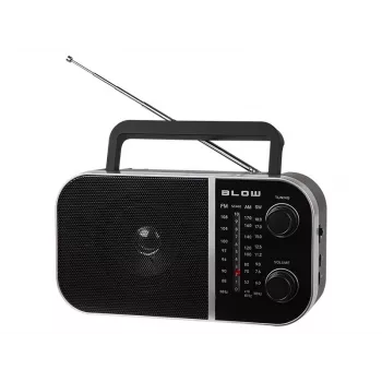 Nešiojamas analoginis radijas BLOW RA6 AM/FM – maitinamas baterijomis, AM ir FM priėmimas, ausinių lizdas