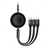 USB kabelis Baseus CAMJ010201 1,1 m USB 3.2 Gen 1 USB-C Micro USB-A Lightning juodas