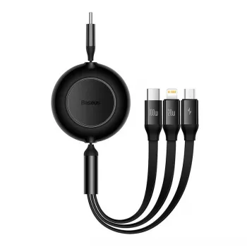 USB kabelis Baseus CAMJ010201 1,1 m USB 3.2 Gen 1 USB-C Micro USB-A Lightning juodas