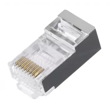 LANBERG RJ-45 laido jungtis PLS-5000EZ, Cat5e, F/UTP (FTP), pilka, 100 vnt.