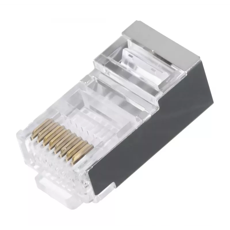 LANBERG RJ-45 laido jungtis PLS-5000EZ, Cat5e, F/UTP (FTP), pilka, 100 vnt.