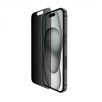 Belkin ScreenForce Pro - ekrano apsauga mobiliajam telefonui - 2,5D - stiklas - su privatumo filtru - stiklas - Apple iPhone 14 Pro, 15 (OVA147ZZ)