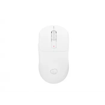 Belaidė pelė Fury Tanto T4 — 12000 DPI, balta, pritaikomi mygtukai, ergonomiška