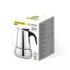 Moka pot Maestro MR-1660-9, kavos virimo aparatas ant viryklės 6 puodeliams, juodas