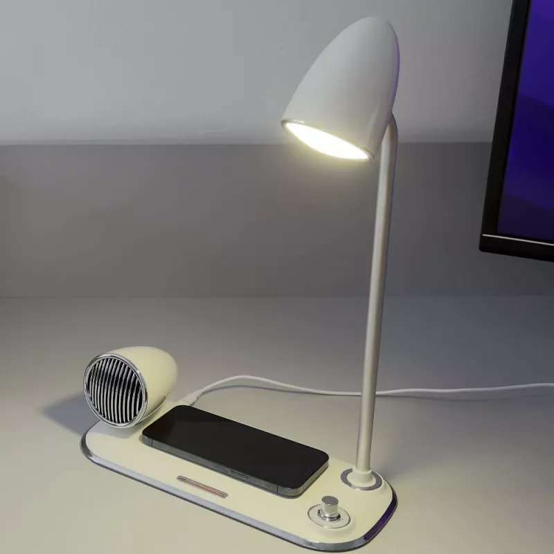 Belaidis stalinis įkroviklis „Tellur TLL151371“ su „Bluetooth“ garsiakalbiu ir staline lempa