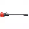 Go-e adapteris, skirtas Gemini flex 22 kW, CEE raudona trifazė srovė 32 A > buitinis lizdas (juodas, 30 cm)