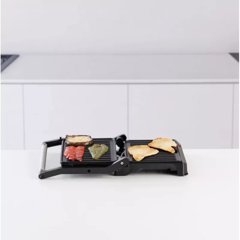 Kontaktinė kepsninė Taurus MYGRILL LEGEND 1000W, nerūdijantis plienas/juoda, kepimo paviršius 230×145 mm