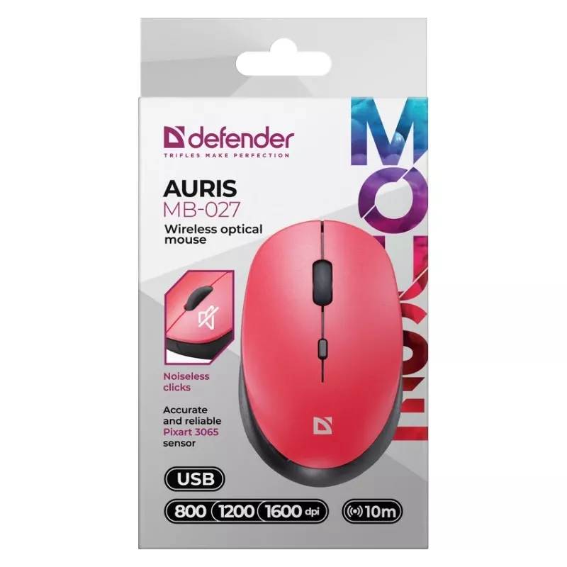 Belaidė pelė DEFENDER AURIS MB-027 sąsaja