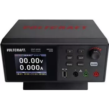 VOLTCRAFT DSP-6010 laboratorinis maitinimo šaltinis, reguliuojamas 0 - 60 V 0 - 10 A 300 W USB Slave-Funktion išėjimų skaičius 1 x (VC-12230435)